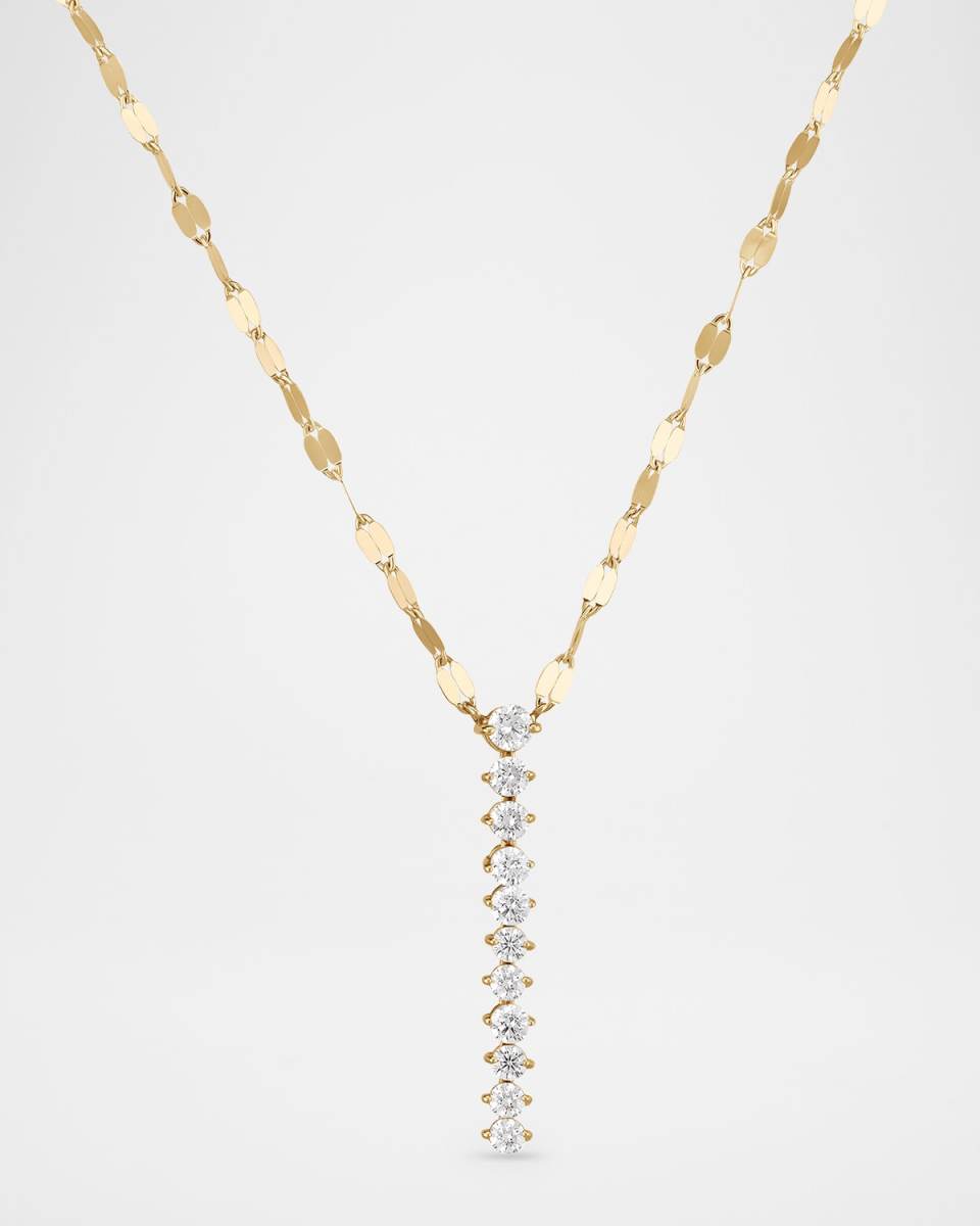 Mini Flawless Diamond Tennis Lariat Necklace